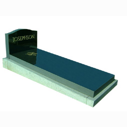 Black granite with rubbed finish 